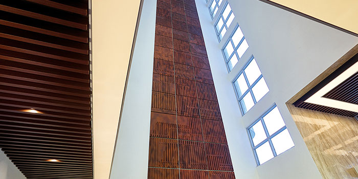 Windermere - Murals at Atrium with Abstract Geometric Pattern